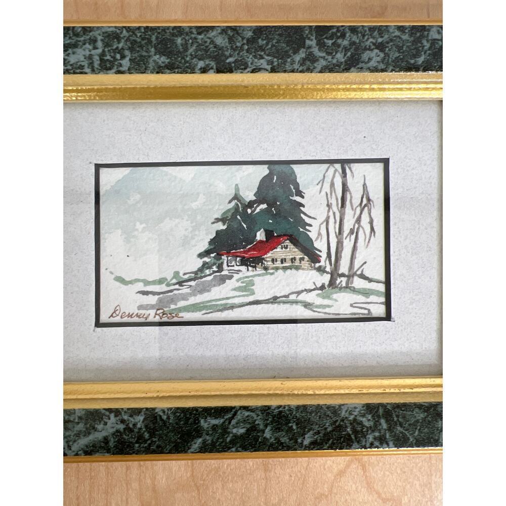 Denny Rose Colorado Cabin - Watercolor‎ Artwork - Picture 2 of 3